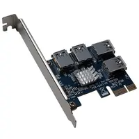 Hot Pcie Pci-E Pci Express Riser Card Een Tot Vier Usb 3.0 Slot Multiplier Hub Adapter Voor Bitcoin Mining Miner btc Apparaten