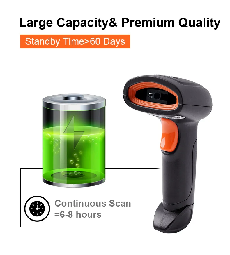 wifi scanner KEFAR Automatic 2D Wireless QR Barcode Scanner PDF417 2.4G USB bar code reader Support Supermarket POS Terminal Retail shop fast scanner