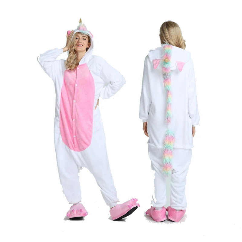 Animals Shark Unicorn Costume Adult Girl kids Unicorn Onesie Flannel Stitch Women Anime Jumpsuit Disguise Onepiece Suit Shark