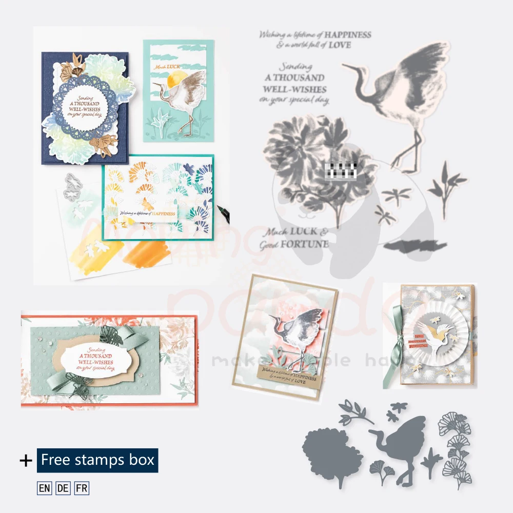 Mp449 Crane Metal Cutting Dies And Stamps Clear Photopolymer Stamps