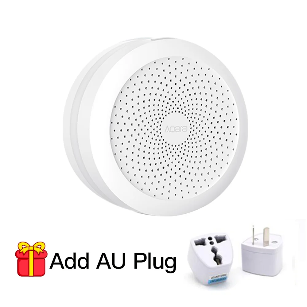 Aqara шлюз Aqara концентратор mi шлюз приложение управление Wi-Fi Zigbee с RGB светодиодный светильник для Apple Homekit Xiao mi умный дом - Цвет: Gift AU plug