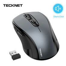 TeckNet 2000 dpi USB оптическая беспроводная компьютерная мышь для ноутбука 2,4 ГГц Беспроводная мышь портативная мини Бесшумная мышь для настольного ПК