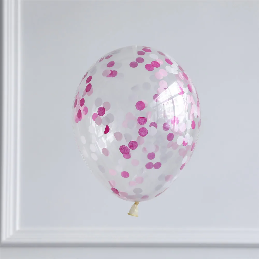 Конфетти Воздушные шары 12 шт 12 дюймов прозрачные латексные шары с золотыми серебряными конфетти для свадебного украшения для вечеринки, дня рождения - Цвет: mixed circle