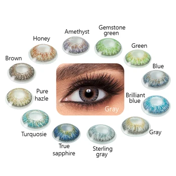 

ksseys 2pcs/pair 3 Tone Series Colored Contact Lenses beauty pupil