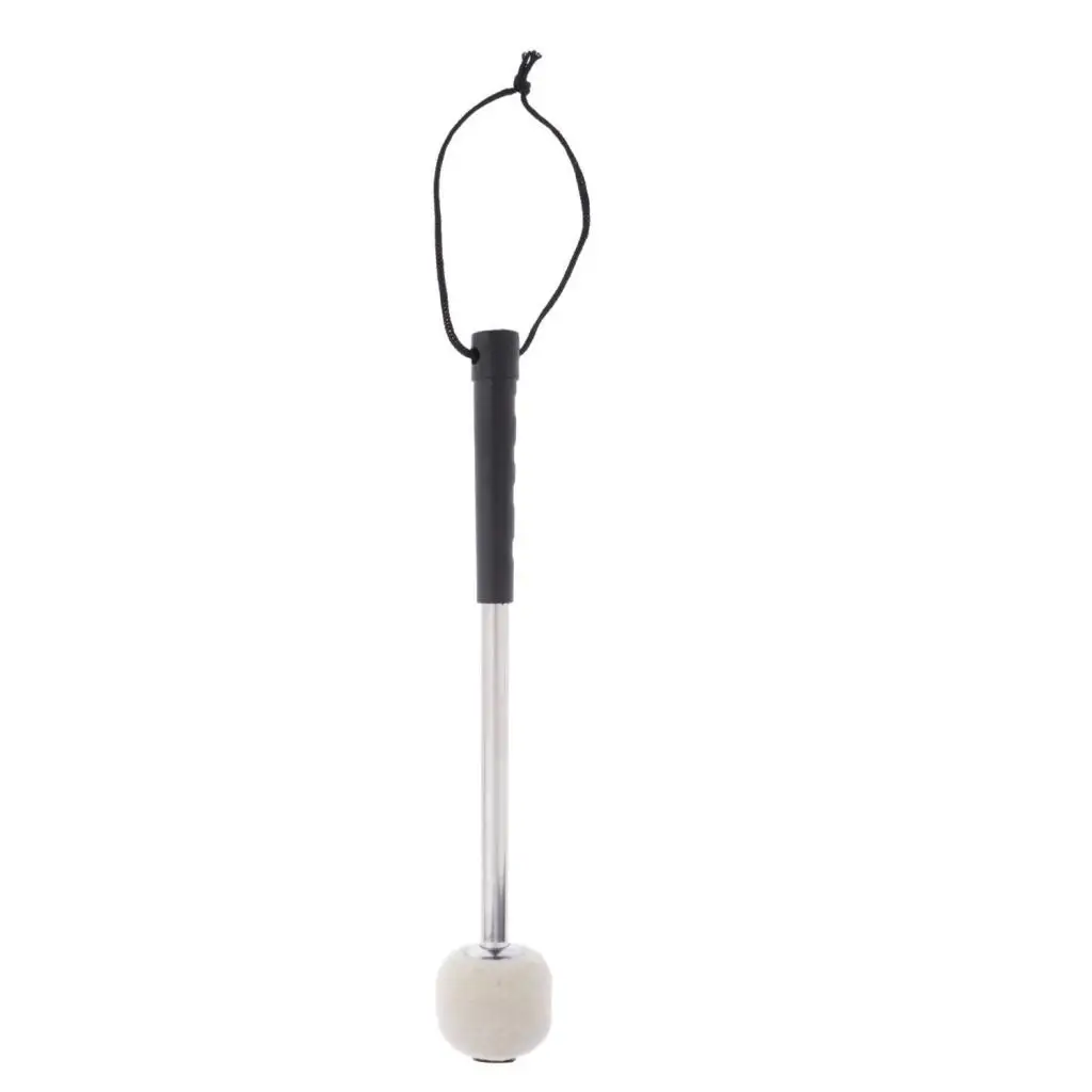 Marching Tenor Drum Mallet 31cm Wool Felt Head Drum Stick with Strap S