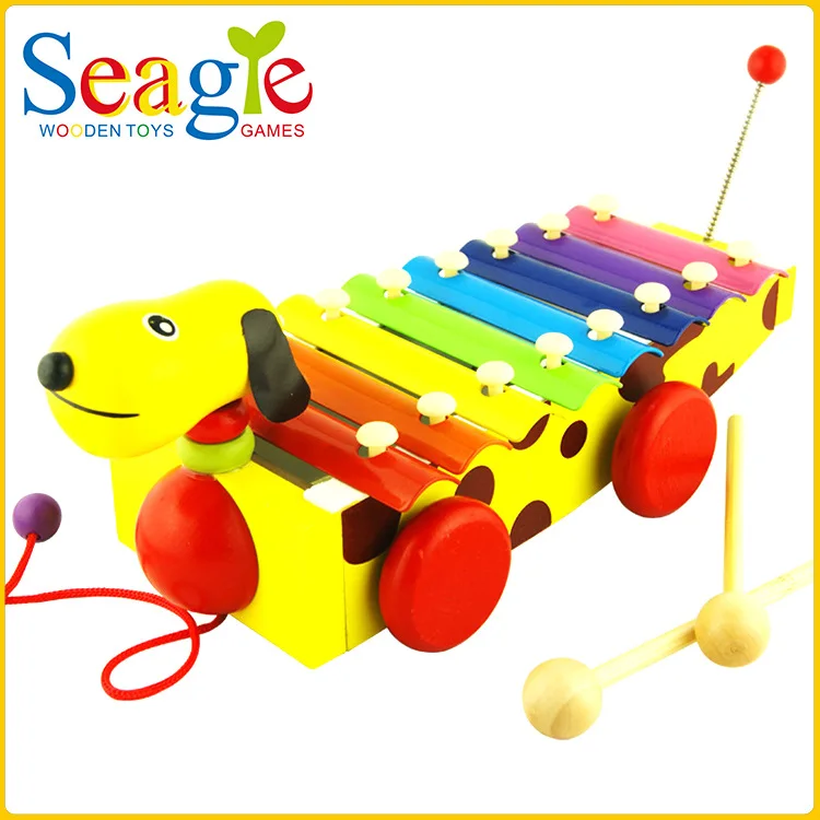 

Wooden Educational Toys High Quality Wood Cute Puppy Modeling Torah Piano Octave Melody Torah Piano