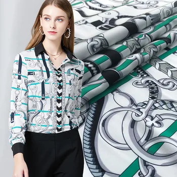 

Digital printed fabric Meter 145 cm twill fabric lock ring fashion dress fabric wholesale polyester cloth