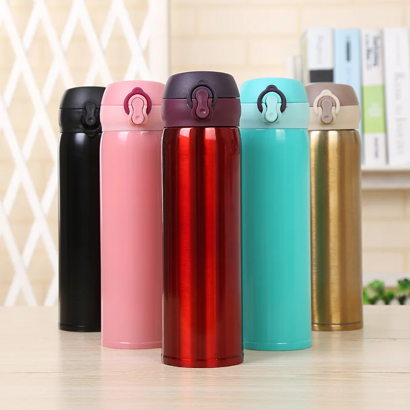 Double Wall Stainless Steel Vacuum Flasks 500ml Thermos Cup Coffee Tea
