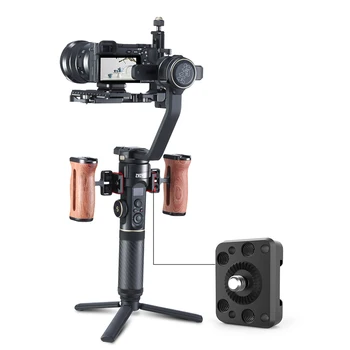 

UURig R070 ZHIYUN Crane 2S Extend Plate with Cold Shoe 1/4 " Screw Adapter Extend Mount and Arri locating hole for Magic Arm Mic