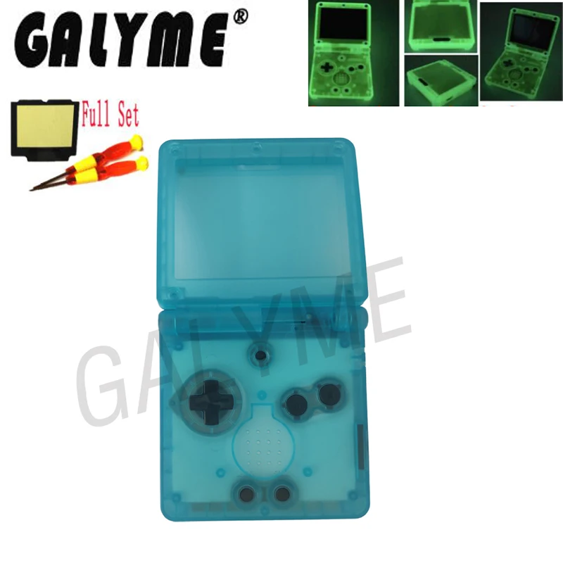 Новый Transpent синий для GBA корпус SP Корпус светится ночью светящийся чехол Для Nintendo