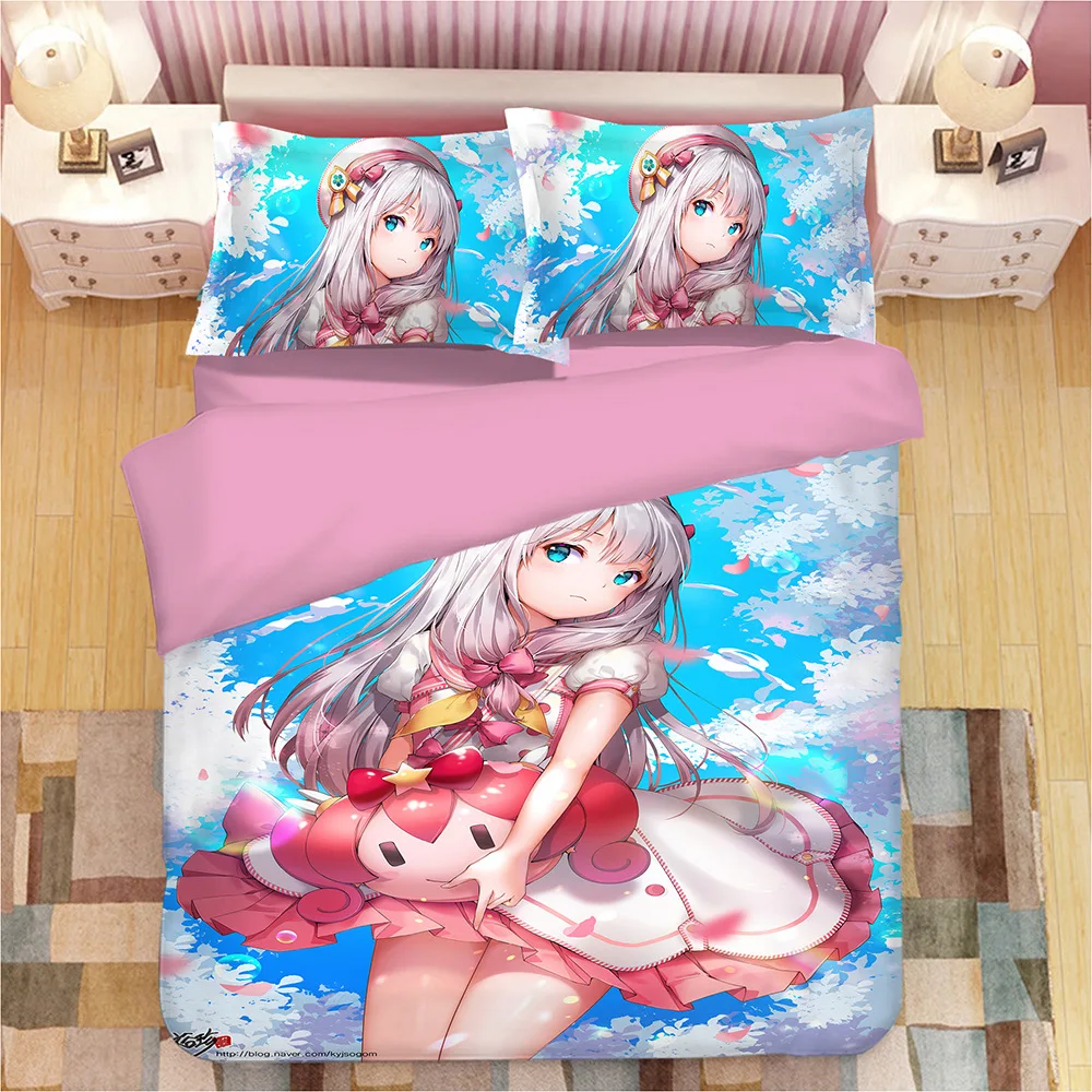 Izumi Sagiri 3d Anime Print Bedding Set Duvet Covers Pillowcases One