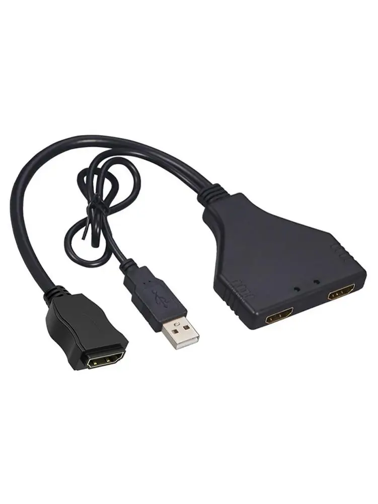 HDMI 1 в 2 Выход сплиттер HD мужской женский сплиттер Кабель-адаптер с USB для 480I 480P 720P 1080I 1080P 4K