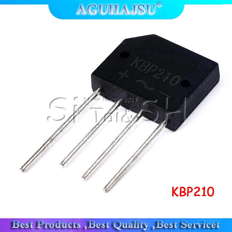 10 шт. KBP210 2A 1000V Мостовой выпрямитель Новый и оригинальный IC | Электронные