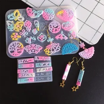 

2Pcs Ancient Earrings Hairpin Necklace Pendant Resin Mold Jewelry Making Tools