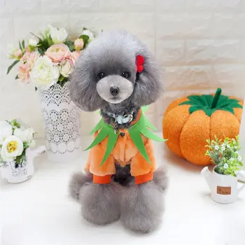 

Halloween Pumpkin Style Pet Dog Clothes Four-legs Hoodie Dog Sweaters Coats Cotton Puppies Costumes Clothing Outfit