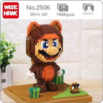 Goundhog Mario Weagle Super Mario Peach Princess Bowser Goundhog Летающая белка Марио 3D модель Алмазная мини-конструктор маленькие блоки игрушка без коробки - Цвет: Goundhog Mario