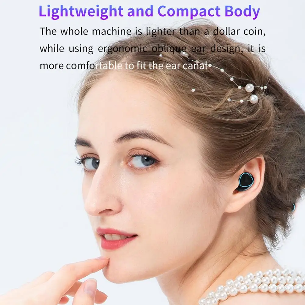 TWS Bluetooth 5 0 Earphones TWS Fingerprint Touch Headset HiFI 9D Stereo In ear Earbuds Wireless Headphones For Sport