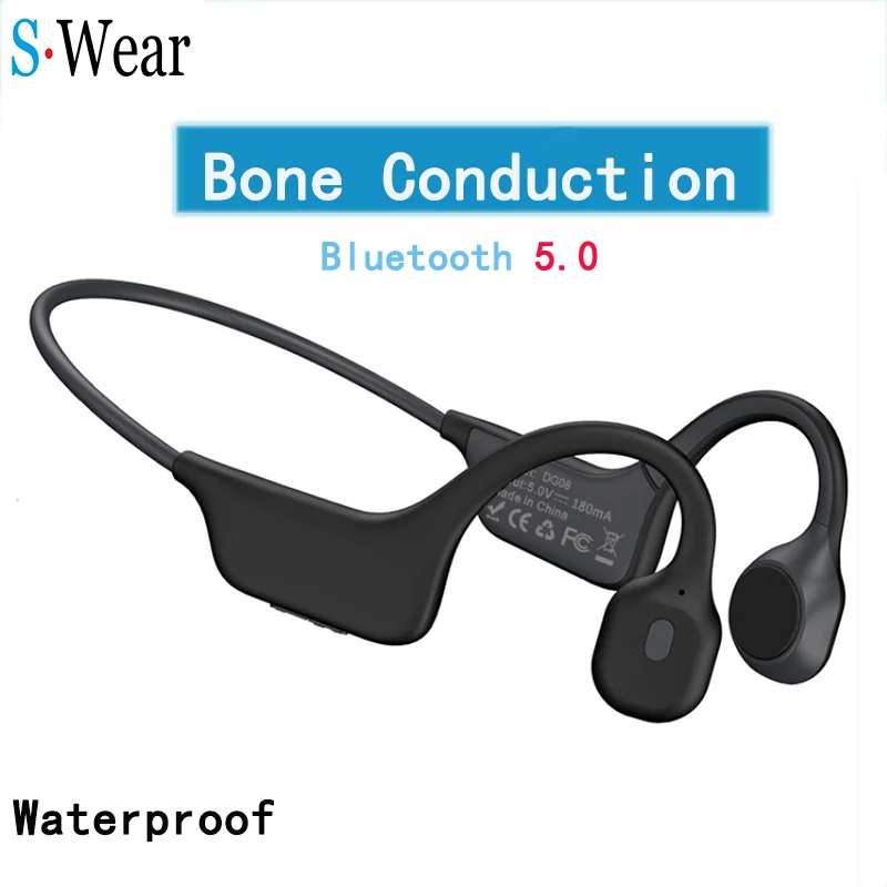 Headphones-Bone Conduction Handsfree Waterproof Bluetooth Outdoor-Sport Wireless 