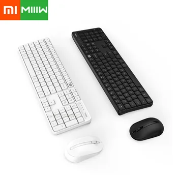 

Youpin MIIIW Wireless Office Keyboard Mouse Set Windows/Mac System One-button switching 104 Keys 2.4GHz IPX4 Waterproof Keyboard