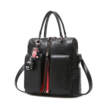 

Women PU Leather Small Handbags Casual Brand Fashion Designer Ladies Bag Shoulder Female Handbags Solid Color Many pocket Bags