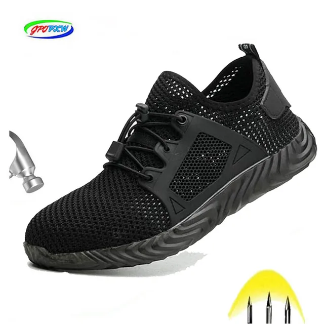 US $16.46 Dropshipping Indestructible Ryder Shoes Man and Woman Steel Toe Safety Boots Air Puncture-proof Bre