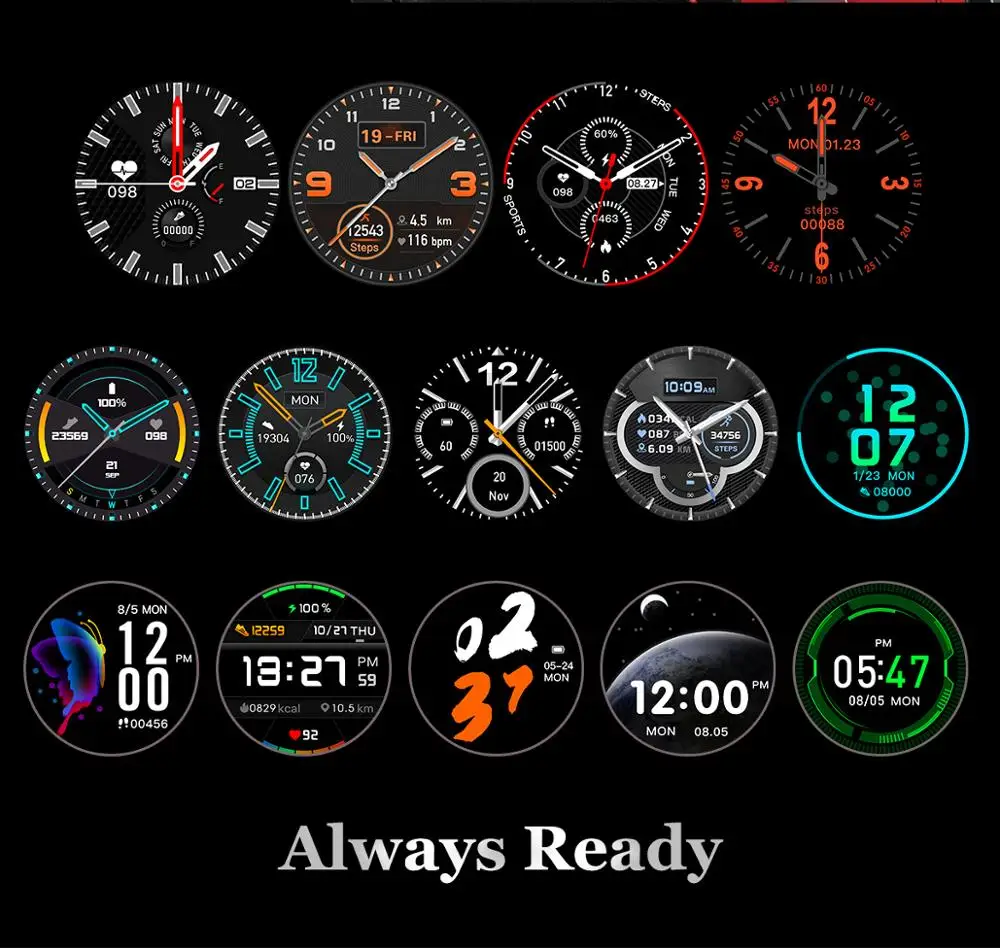 Torntisc Смарт-часы для мужчин и женщин Полный Круглый полный сенсорный цветной Браслет Smartwatch водонепроницаемый IP68 Android Ios для huawei GT