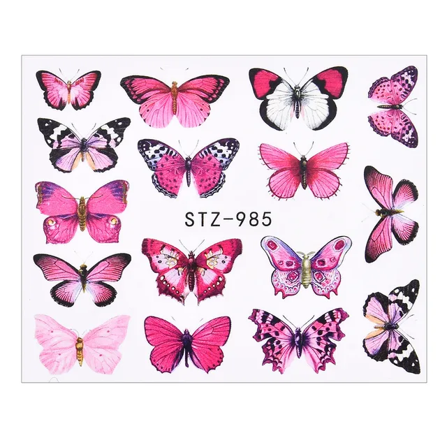 1Pcs Water Nail Decal and Sticker Flower Leaf Tree Green Simple Summer DIY Slider for Manicure Nail Art Watermark Manicure Decor TA615