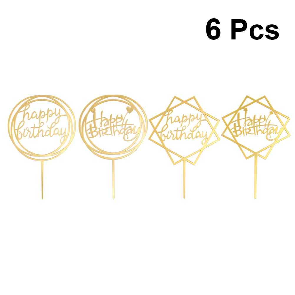 Cake-Topper Decoration Wedding-Supplies Fruit-Picks Happy-Birthday Party Acrylic