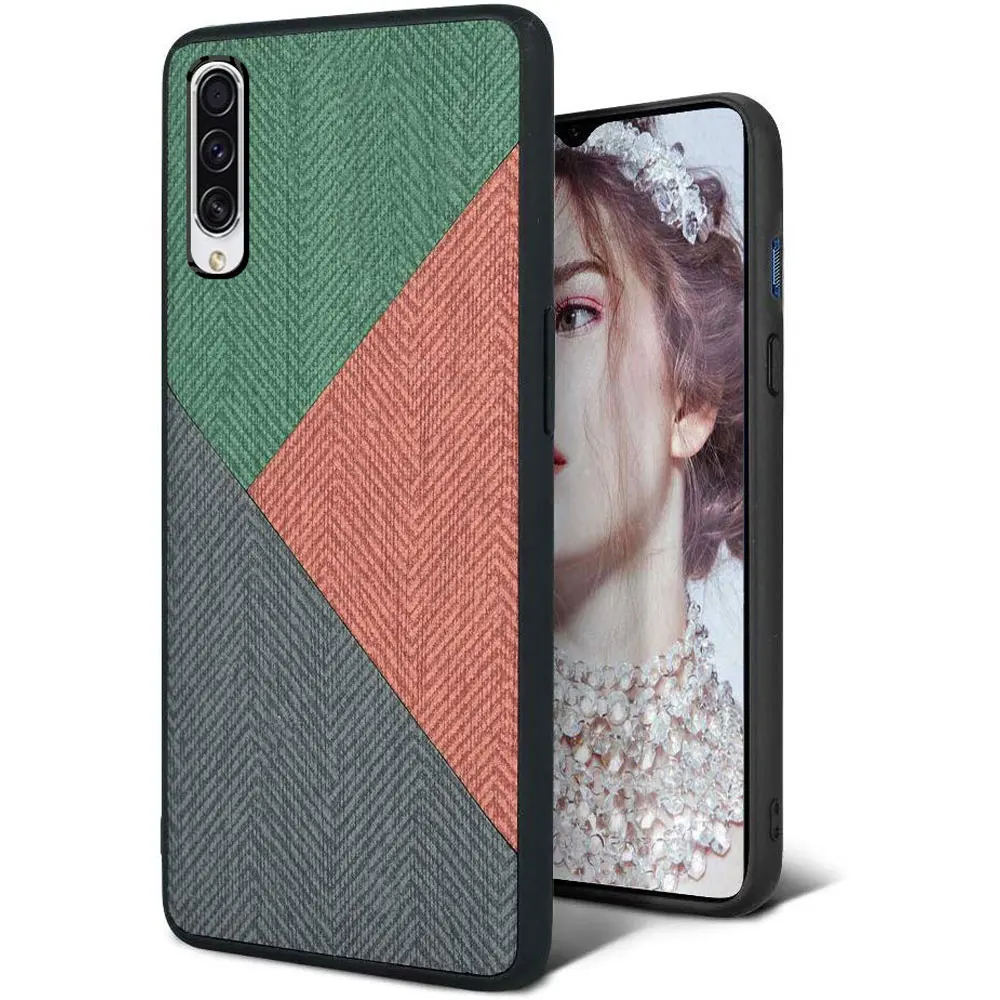 

Shockproof Tpu + PC Case For Samsung Galaxy A51 A20S A10S A20E A10E A70 A50 A30 A20 A10 Cloth fabric leather Soft Silicone Cover