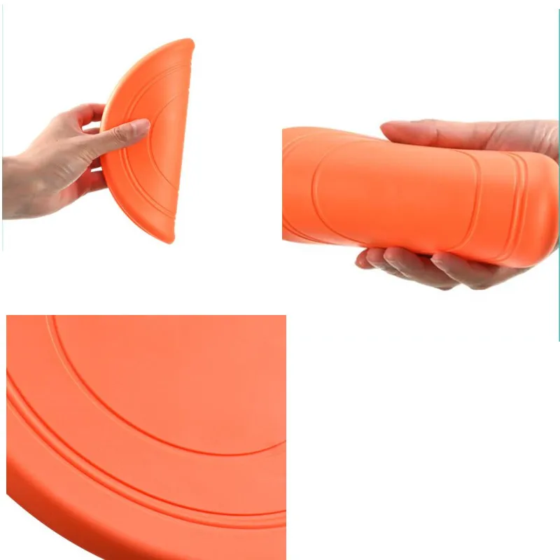 frisbee orange resistant aux morsures des chiens orange