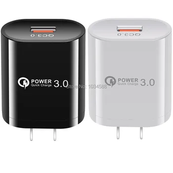 

Universal Quick Charge Eu US Wall Charger QC3.0 Power Adapters for Samsung Iphone x xr htc android phone pc mp3