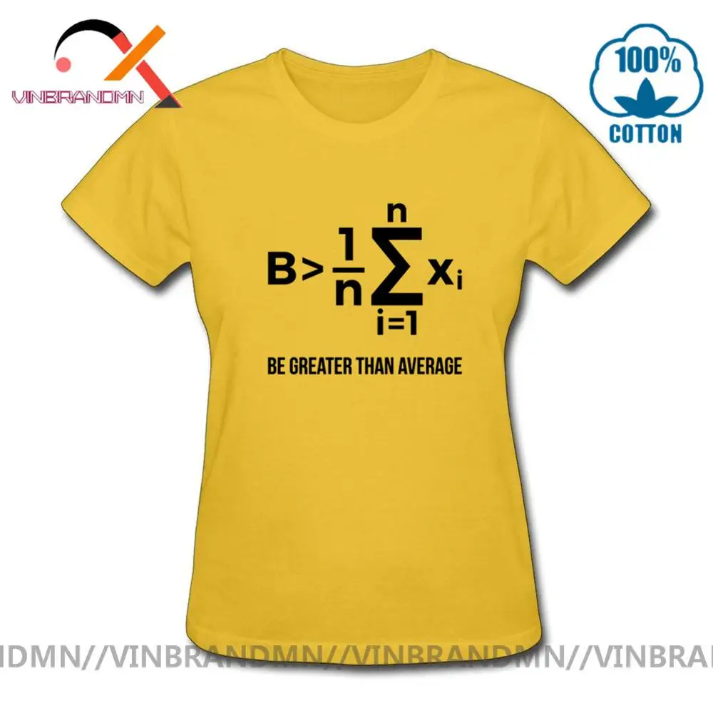 Hipster Newest Fashion Be greater than average Design Math Teacher Printed Woman T-Shirt O-Neck Short Sleeve Tshirt funny Tees | Женская