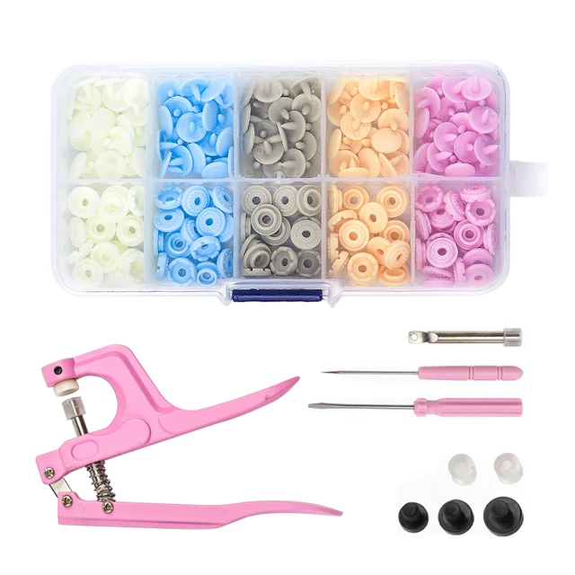 T5 Plastic And Metal Snap Buttons With Snaps Pliers Set,Colorful Round,With  Metal Snap Buttons For Clothes Sewing,Bibs - AliExpress