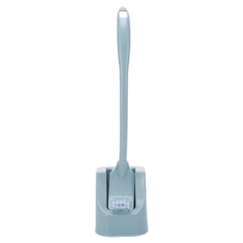 

Toilet Cleaning Brush Tool Long Handle with Base Holder for Hotel Home Bathroom _WK