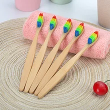 5 шт. экологическая портативная зубная щетка с бамбуковым углем для здоровья, для ухода за полостью рта, для чистки зубов, эко, средняя мягкая щетина, щетки