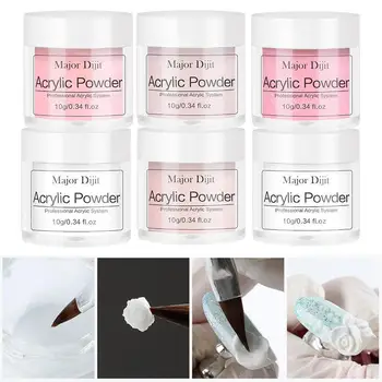 

Nail Art Crystal Powder Tool Set Nail Liquid System Nail Transparent Crystal Kit Flower Acrylic Carving Powder Powder Dip C P6O3