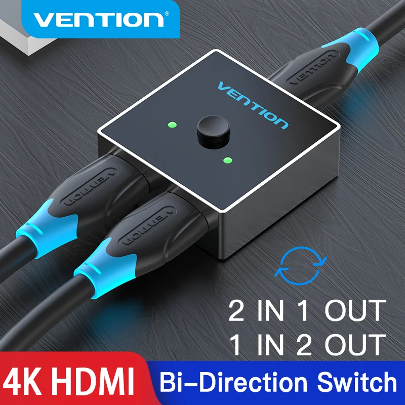 Vention HDMI разветвитель 4K 60Hz переключатель двойного направления 1x 2/2x1 адаптер