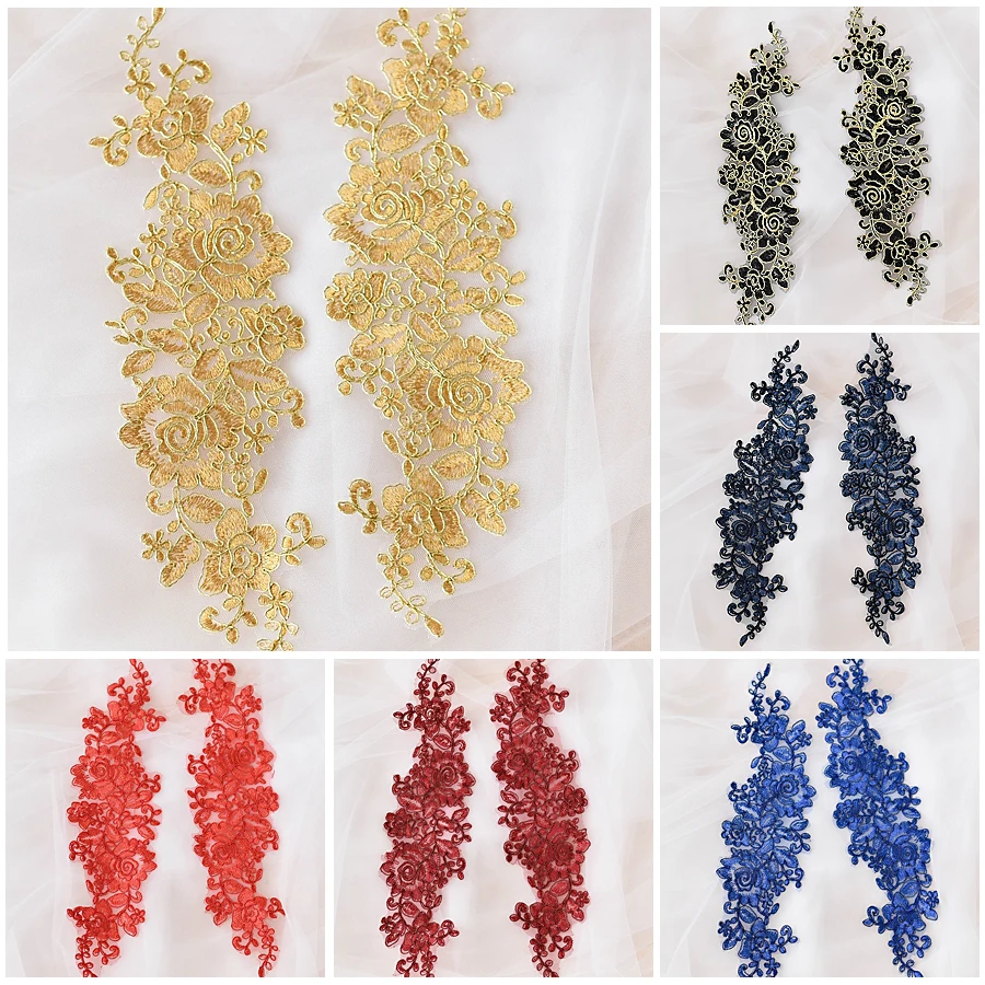 Lot De 4 Patchs Brodés En Dentelle 3D Blanche - Fleurs Vintage à Coudre Sur Robes, Sacs, Décorations De Mariage