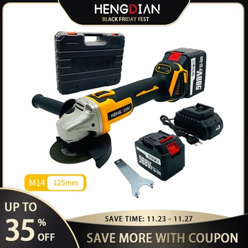

Cordless Tools 21V Li-Ion 125mm Cordless Angle Grinder Brushless Motor Cutting Power Tool