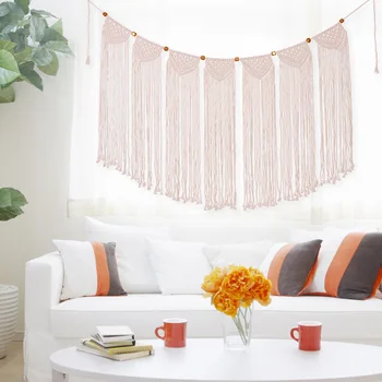 

Handmade Woven Macrame Wall Hanging Bohemian Tapestry Wedding Wall Decoration Backdrop Wall Home Living Room Home Decor #