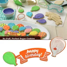 3 шт. воздушный шар для DIY торта на день рождения форма Праздничная лента форма для шоколада дети печенья резак украшение торта сахарата инструмент