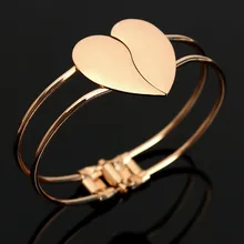 Erkek Bileklik Pulseira Masculina новая распродажа браслет Bileklik блестящий в форме сердца матовый двойной женский дешевый сердце классический