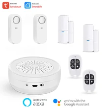 

DIY Voice Command Security Code Security Alarm System Water Leakage Detector Siren System Door Window Sensor SOS Siren Kit