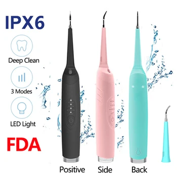 

Rechargeable Electric Teeth Cleaner Dental Ultrasonic Cleaning Device Portable Oral Irrigation Tooth Blanqueado Calculus Remover