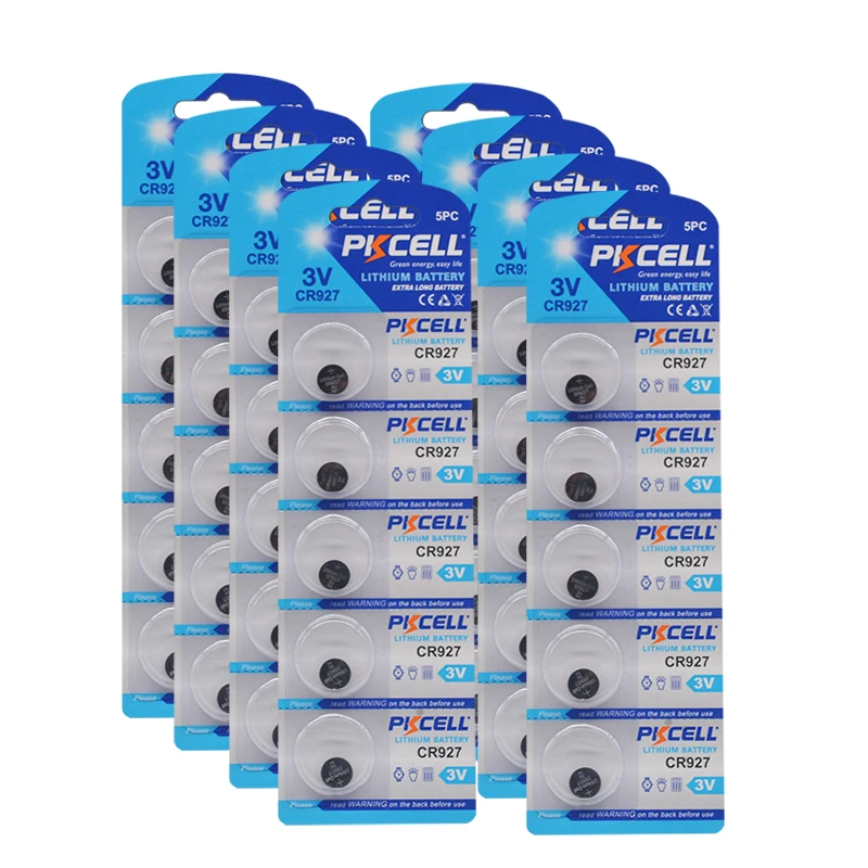40 шт. * PKCELL 3 в CR927 литиевая батарея DL927 ECR927 5011LC Кнопочная батарейка|lithium battery d cell|lithium