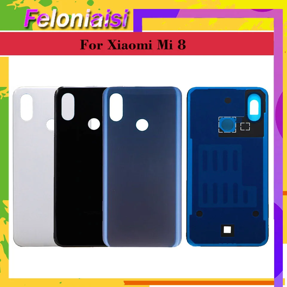 Задняя крышка аккумулятора для Xiaomi Mi 8 Mi8 SE mi 8SE Корпус задней двери замена