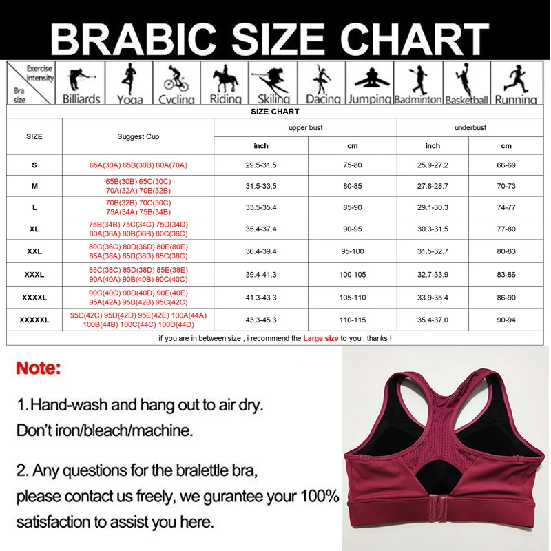 S-5XL Sports Top Yoga Bra Women Push Up Underwear BH Gym Shirt Fitness Breathable Sportswear Sports Bra Crop Tank Top Plus Size