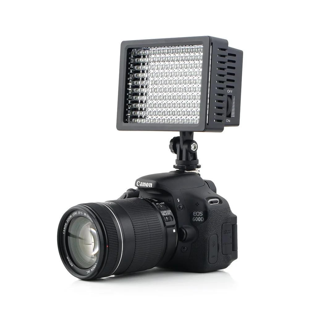 

1set Camera HD 160 LED Video Light Lamp 1280LM 5600K/3200K Dimmable for Canon for Nikon Camera Video Camcorder Promotion