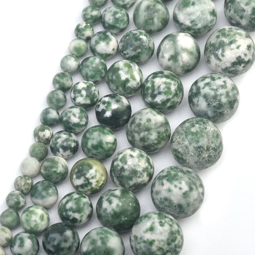 4/6/8/10/12mm Matte Baum Achat Perle Runde Lose Perlen Edelstein Perlen für DIY Schmuck Machen Verkauft von Strang
