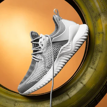 

Summer breathable mesh shoes men's ultra-light running shoes simple solid color design smooth lines shoes high elastic fly weave